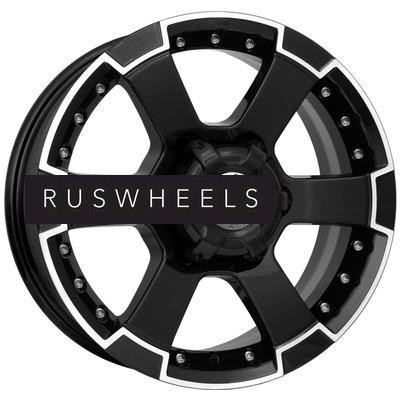 Диски КИК 7x16/6x139,7 ET38 D108,1 M56 (КС593) Алмаз черный