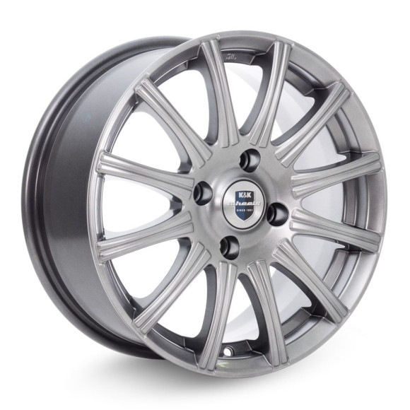 Диски КиК  Сиеста-оригинал (КС474)  6,0\R15 4*100 ET50  d60,1  Дарк платинум  [r73390]